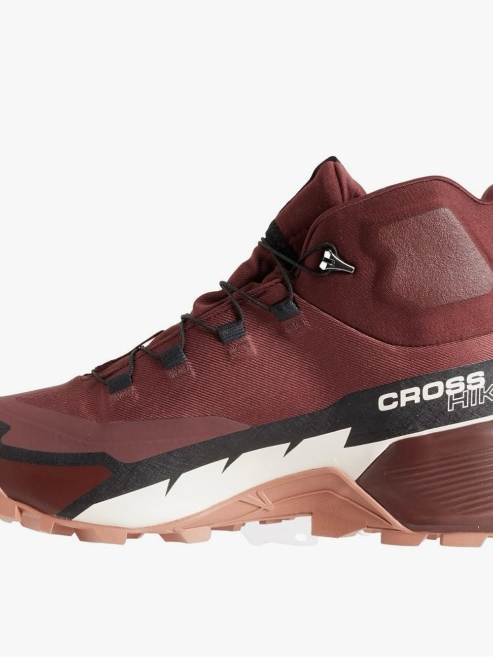 Salomon Cross-Hike Mid Boot in Burgundy and Black - Picture 3 of 4